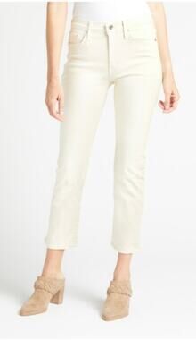 Edwin Elin Crop Vanilla Straight Leg Jeans 32 NWT